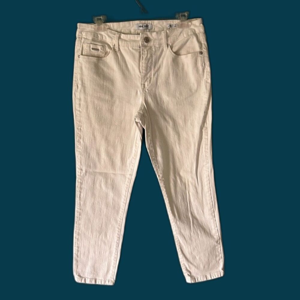 Nine West Gramercy white crop pants size 10 inseam 24"